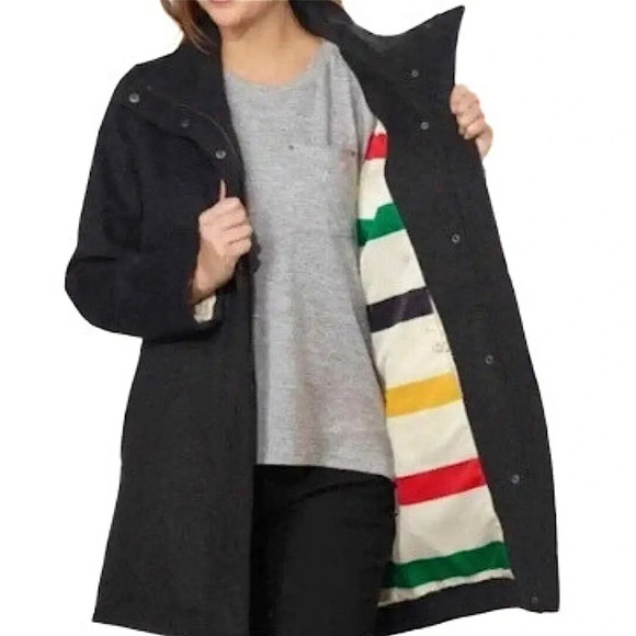 Pendleton Jackets & Blazers - NWOT PENDLETON Women’s Gray Wool Zip And Snap front Overcoat Size Small